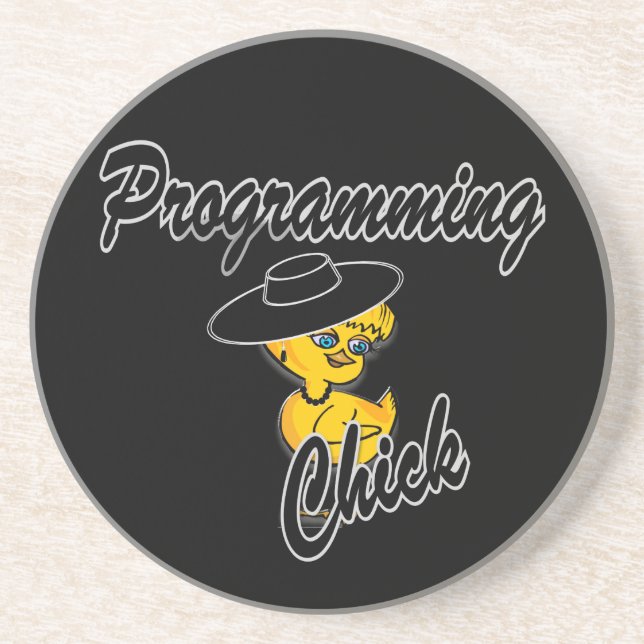 Programming Chick #4 Coaster (Front)