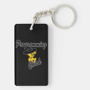 Programming Chick #4 Keychain