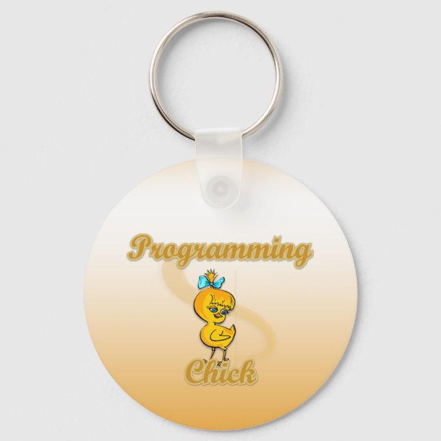 Programming Chick Keychain (Front)