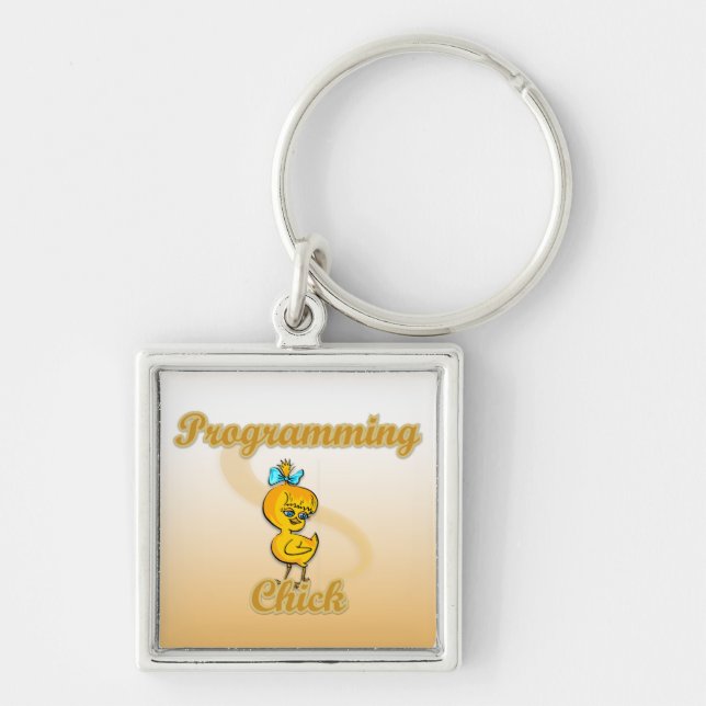 Programming Chick Keychain (Front)