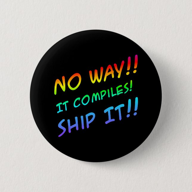 Programming Humour Button (Front)