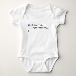 Programming Humour, If Diaper Full Return To Mom Baby Bodysuit
