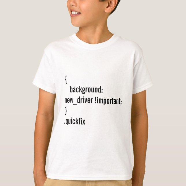 Programming joke for new drivers T-Shirt (Front)