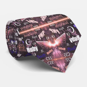 Programming languages pink tie