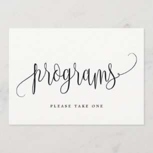 Programs Sign - Lovely Calligraphy
