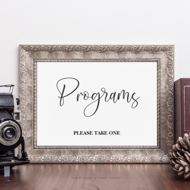 Programs wedding sign Poster (Créateur téléchargé)