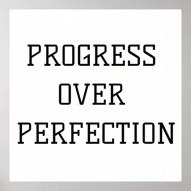 Progrès sur la perfection Motivation Poster (Recto)
