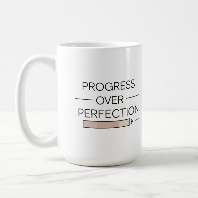 Progrès sur la perfection - Mug (Gauche)