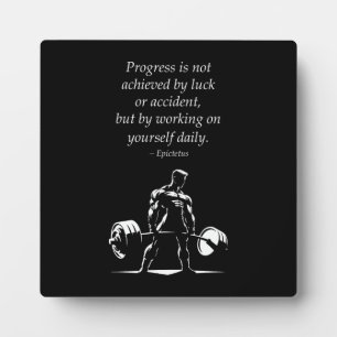 Progress Daily - Motivational Gym, Workout Fitness Plaque