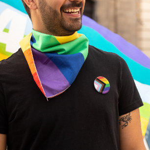 Progress Flag Rainbow Gender Diversity Pride 2 Inch Round Button