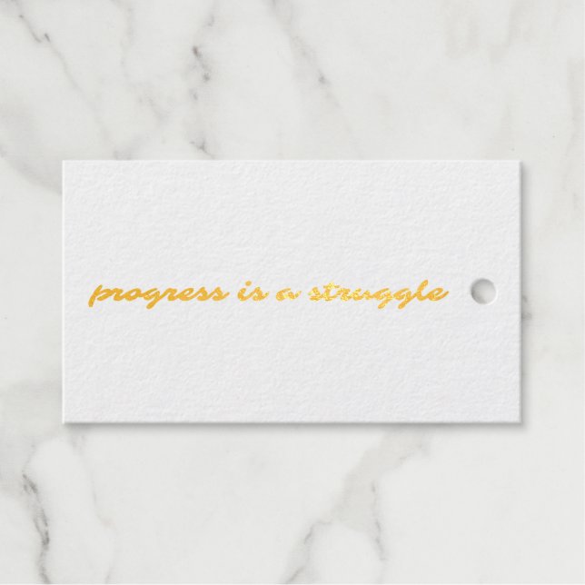 Progress Foil Gift Tag (Front (Horizontal))