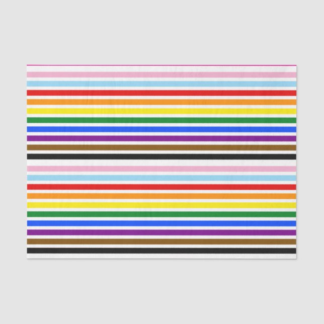 Progress Horizontal Stripes Repeating Pattern Tissue Paper (Front)