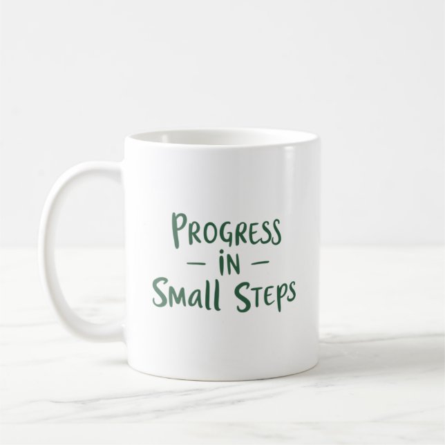 Progress in Small Steps Coffee Mug (Left)