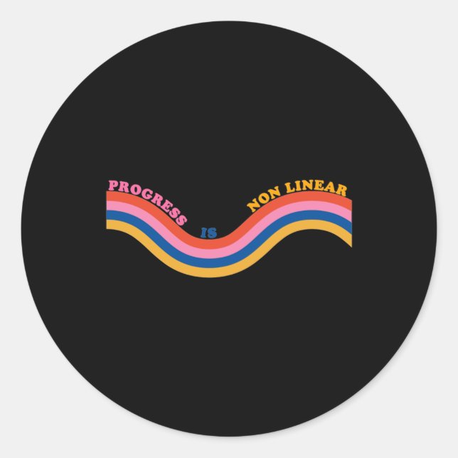 Progress Is Non Linear Sticker  (Front)