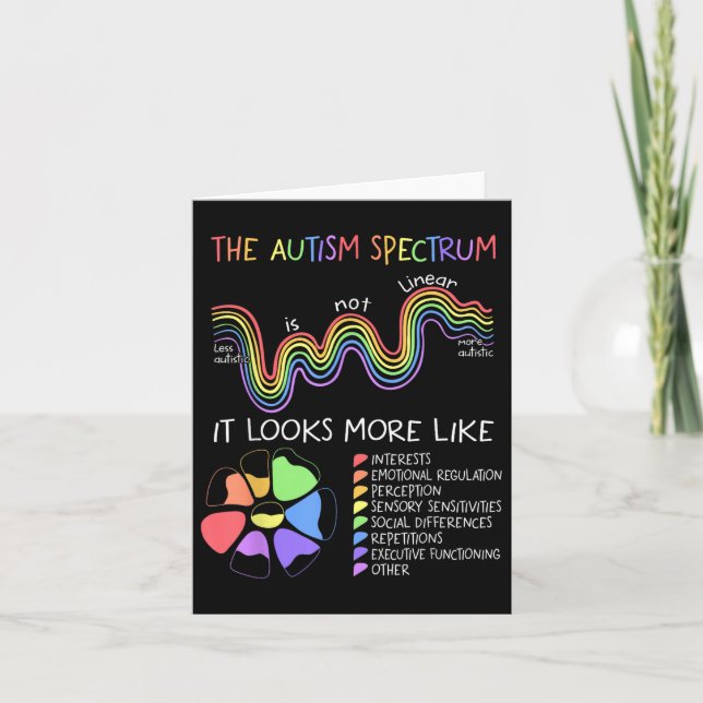 Progress Is Not Linear Sped Autism Awareness Teach Card (Front)