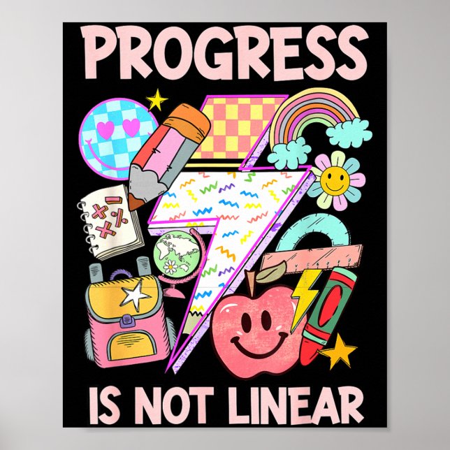Progress is not linear sped ed special education poster (Front)