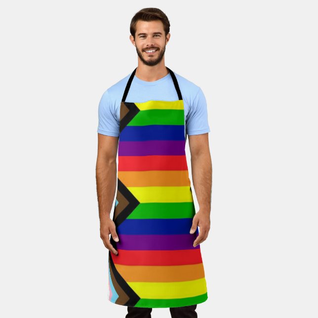 Progress LGBTQ+ Pride Apron (Worn)