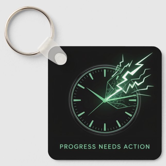 Progress Needs Action Keychain (Front)