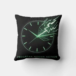 Progress Needs Action Throw Pillow