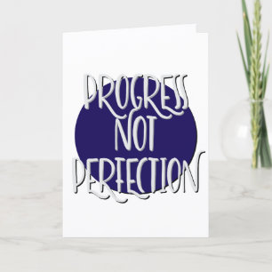 Progress Not Perfection 12 Step Slogan Anniversary Card