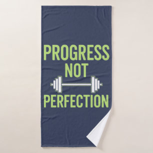 Progress Not Perfection – Inspirational Gym Bath Towel