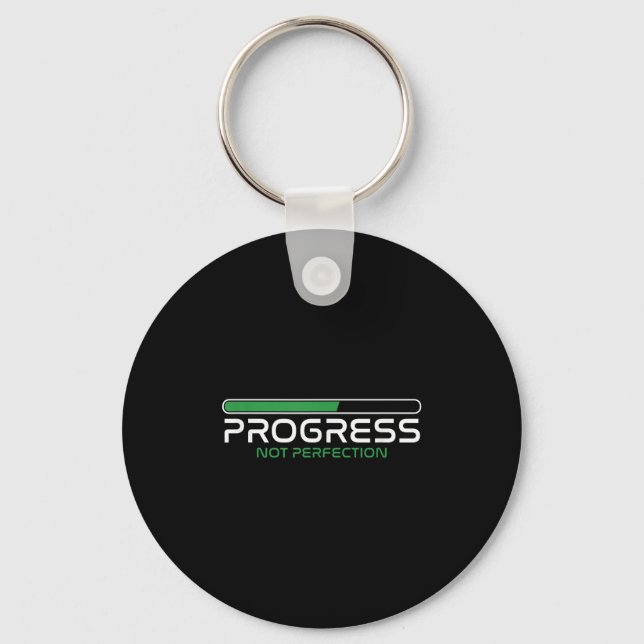 Progress Not Perfection _ Motivation Insration  Keychain (Front)
