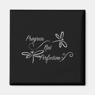 Progress Not Perfection Motivational Design Magnet