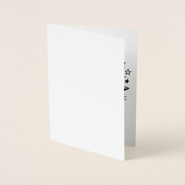 Progress Not Perfection Motivational Quote Design Foil Card (Front)