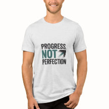 Progress Not Perfection Motivational Teal Quote