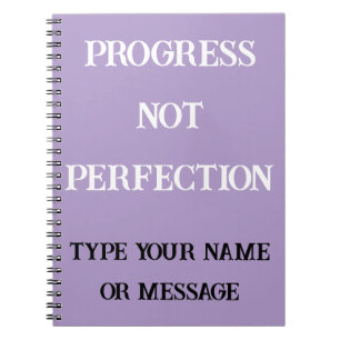 Progress Not Perfection Notebook Gift Idea