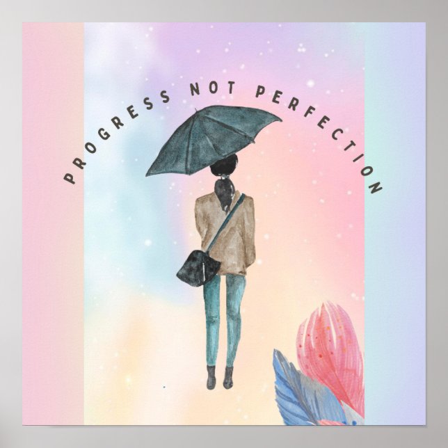 Progress Not Perfection Poster (Front)