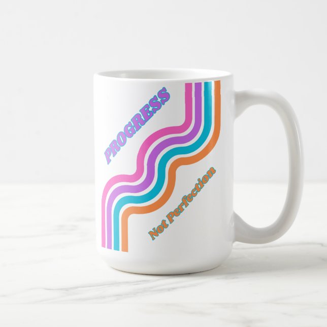 Progress Not Perfection Sober Living Coffee Mug  (Right)