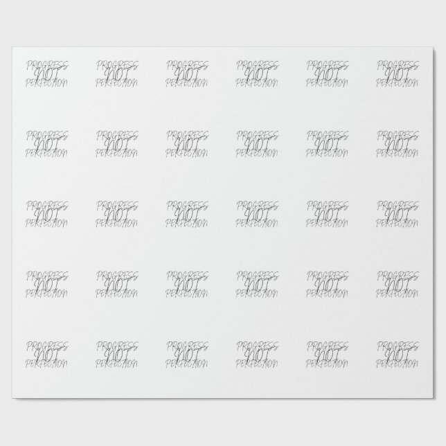 Progress Not Perfection Wrapping Paper (Flat)