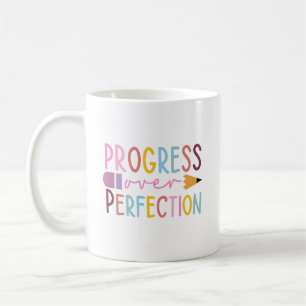 Progress Over Perfection Art Coffee Mug