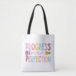 Progress Over Perfection Art Tote Bag