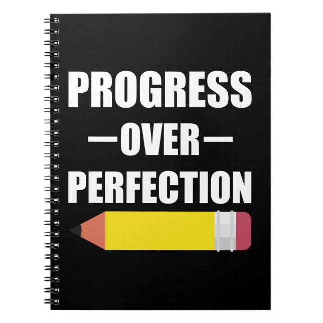 Progress Over Perfection Back To School Teacher Notebook (Front)