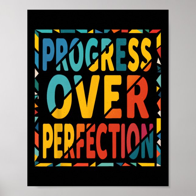 Progress Over Perfection Back To School Teachers S Poster (Front)