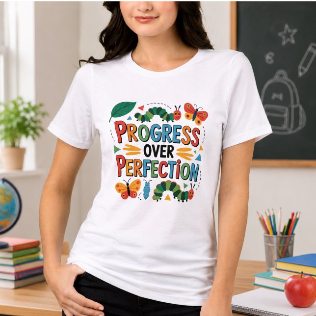 Progress Over Perfection Back to School Tri-Blend Shirt (Progress Over Perfection Back to School Tri-Blend Shirt)