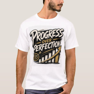 Progress Over Perfection Inspirational Growth Mind T-Shirt
