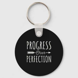 Progress Over Perfection Insrational Motivational Keychain