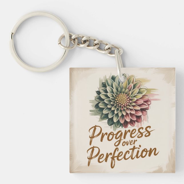 Progress Over Perfection Keychain (Front)