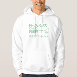 Progress Over Perfection Minimalist Motivational H Hoodie