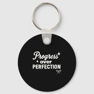 Progress Over Perfection Motivational Christian Se Keychain