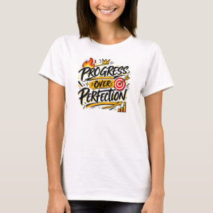 Progress Over Perfection Motivational Inspirationa T-Shirt