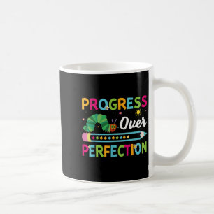 Progress Over Perfection Motivational Quote Studen Coffee Mug