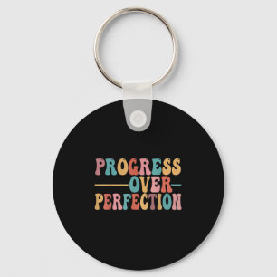 Progress Over Perfection Motivational Teacher For Keychain