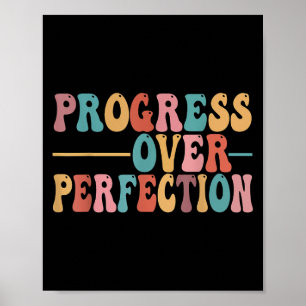 Progress Over Perfection Motivational Teacher For  Poster