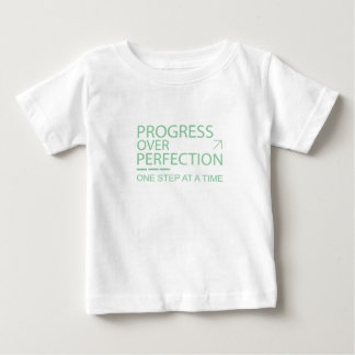 Progress Over Perfection Motivational Typography Baby T-Shirt