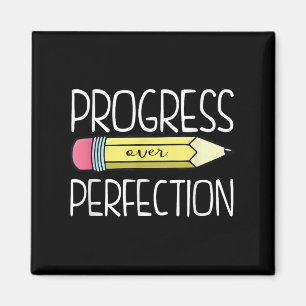 Progress Over Perfection Preppy Teacher Back To Sc Magnet