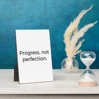 Progress Over Perfection Sign – Empowering Office Plaque